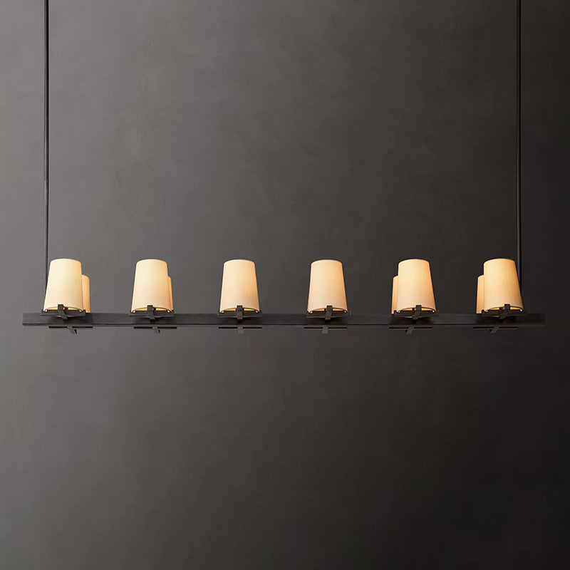 Fabric Shade Linear Chandelier