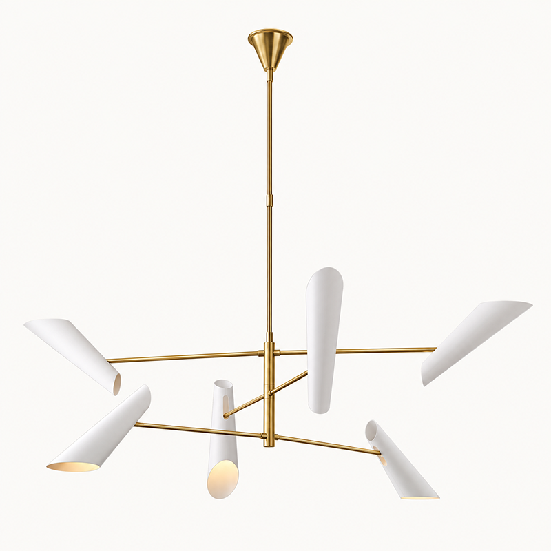 Modern Brass Chandelier
