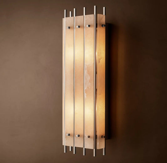 San Marco Large Rectangular Alabaster Wall Sconce