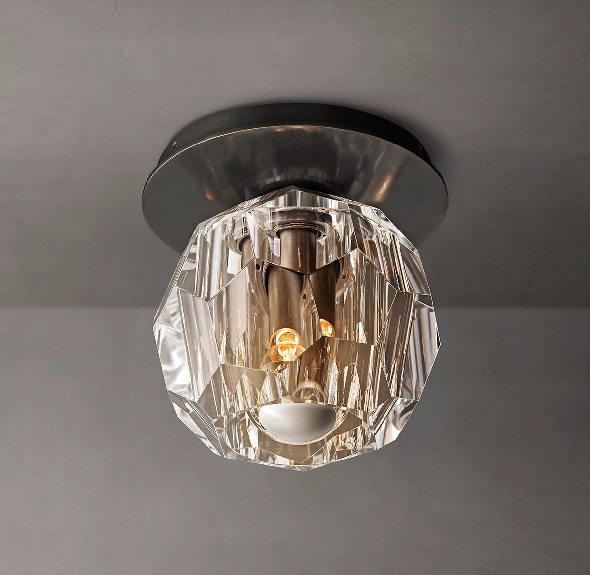 Small Crystal Ball Flush Mount