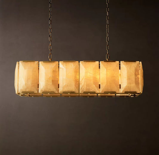 Harlow Calcite Rectangular Chandelier