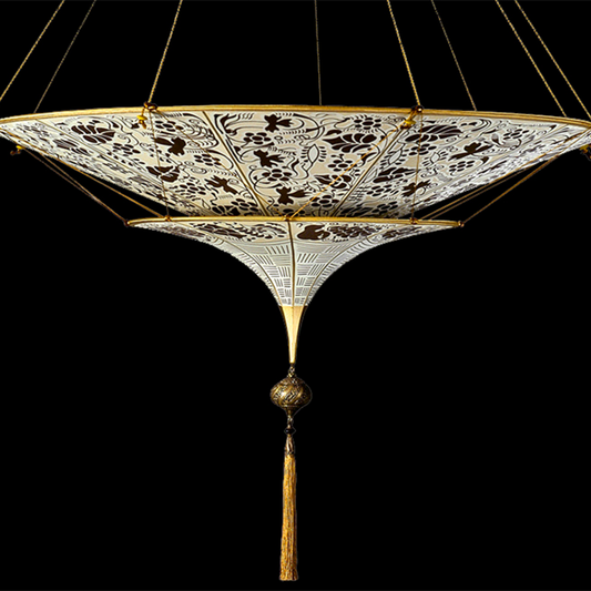 Floral Tassel Pendant Light