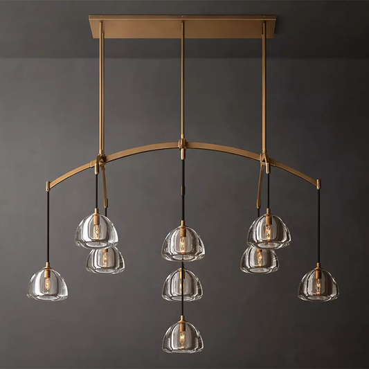 Hemisphere Modern Linear Chandelier