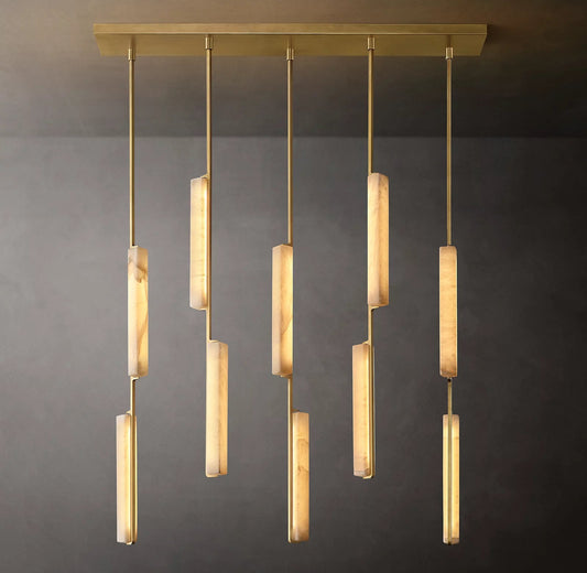 Audubon Modern Alabaster Linear Chandelier