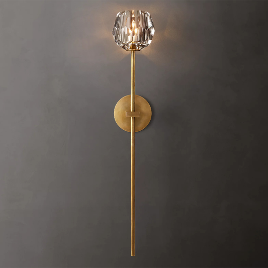 Large Clear Glass Wall Sconce