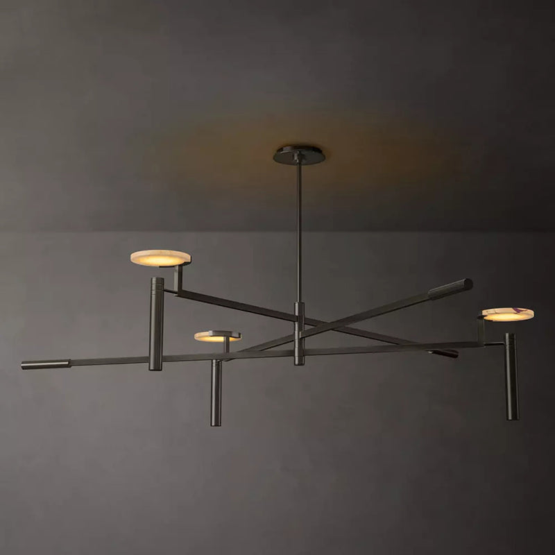 Alabaster Geometric Chandelier
