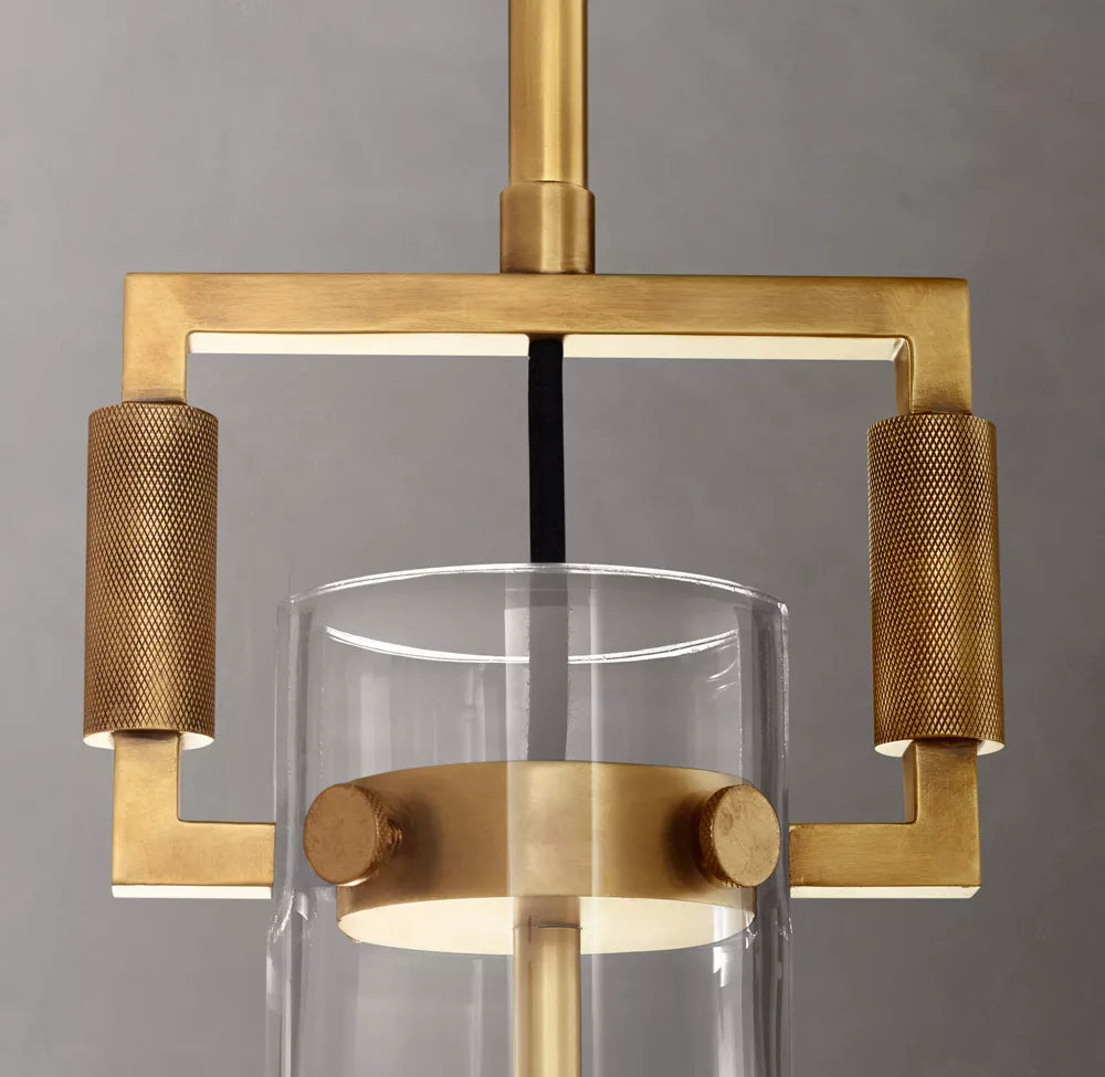 Machinist Glass Cylinder Pendant Light