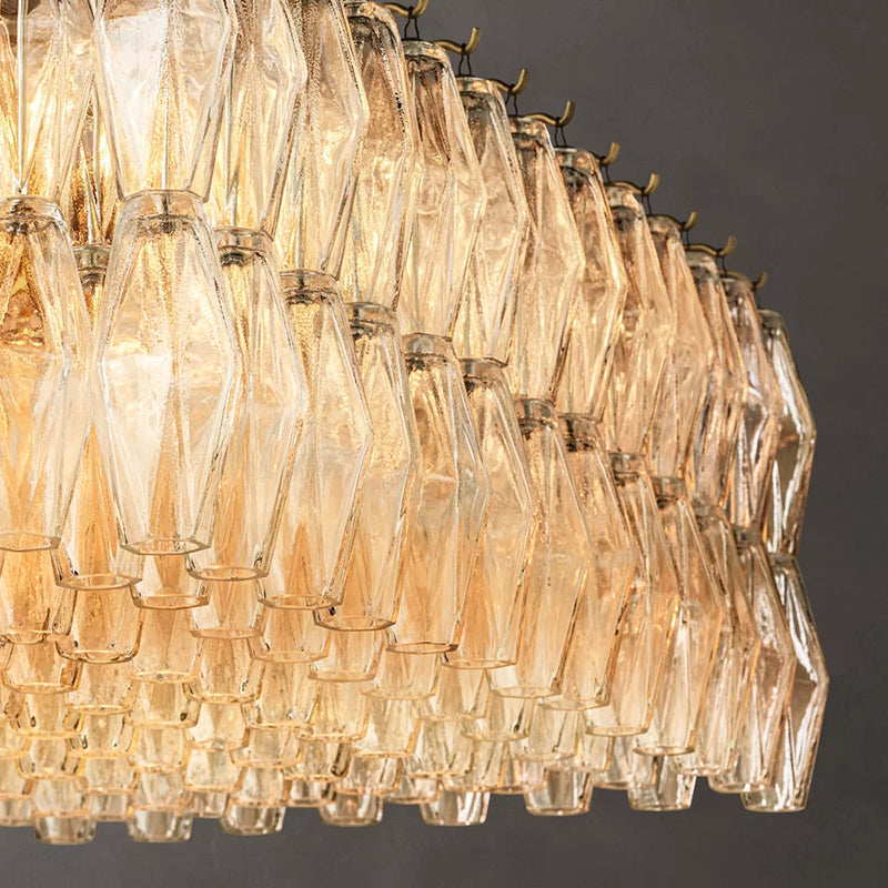 Chiara Modern Glass Rectangular Chandelier