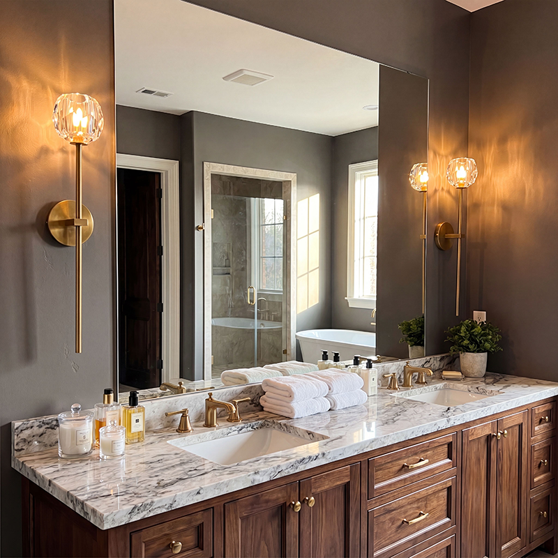 Large Clear Glass Wall Sconce