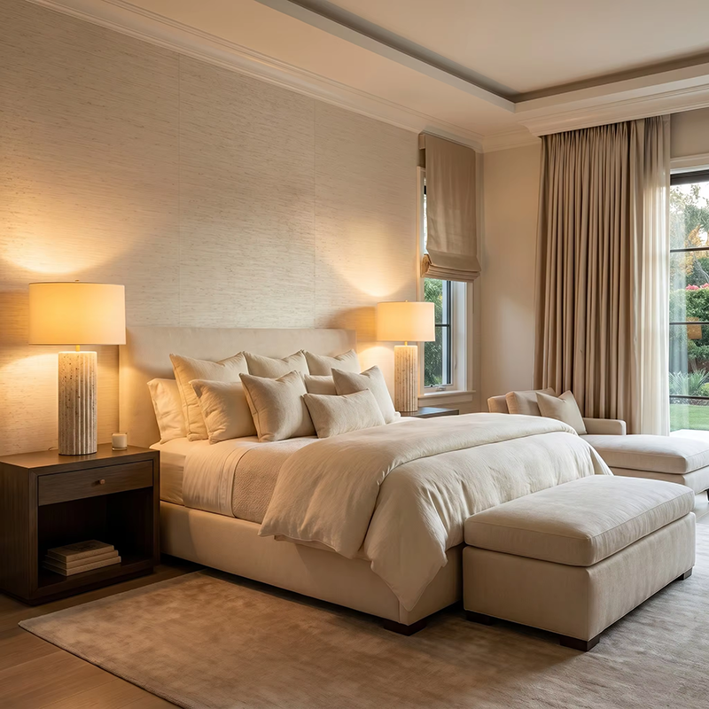 Modern Travertine Table Lamp