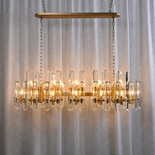Modern Luxury Linear Crystal Chandelier