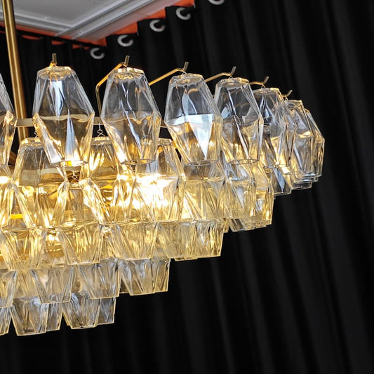 Chiara Tiered Glass Round Chandelier