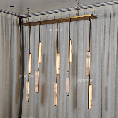 Audubon Modern Alabaster Linear Chandelier