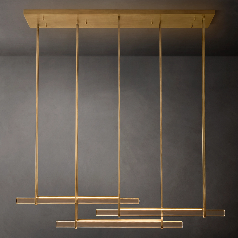 Audubon Triple Bar Crystal Chandelier