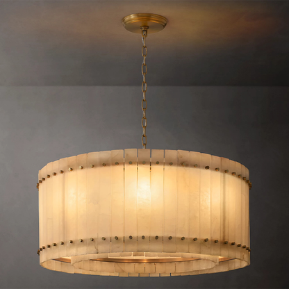 San Marco Modern Alabaster Round Chandelier