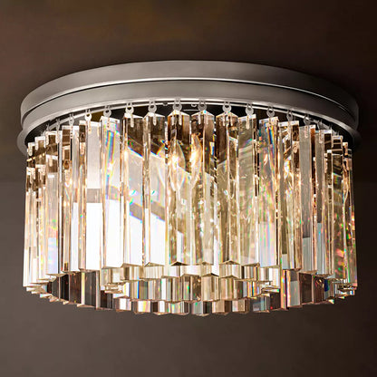 Round K9 Crystal Flush Mount