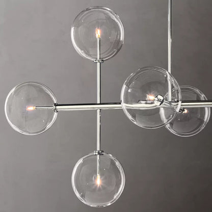 Glass Globe Linear Chandelier