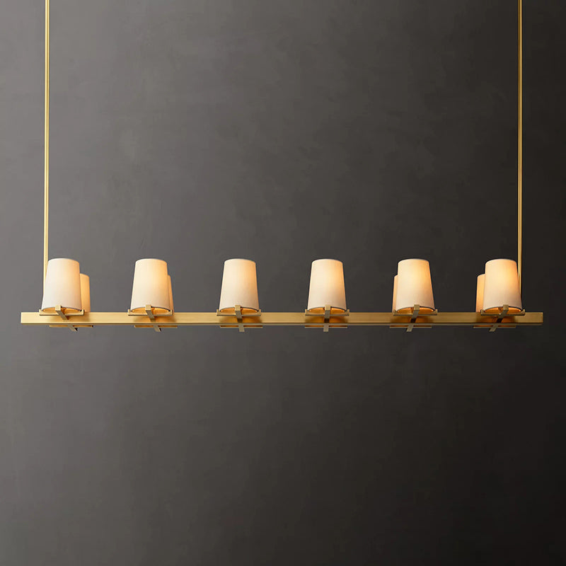 Fabric Shade Linear Chandelier