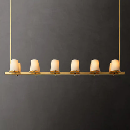 Fabric Shade Linear Chandelier