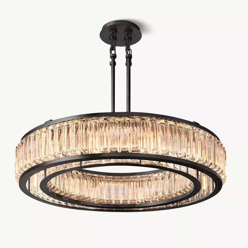Double Ring K9 Crystal Chandelier