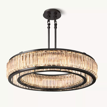 Double Ring K9 Crystal Chandelier