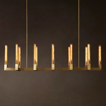 Modern Glass Linear Ceiling Light