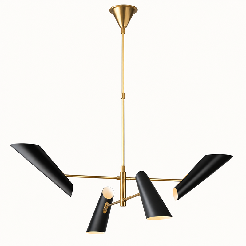 Modern Brass Chandelier