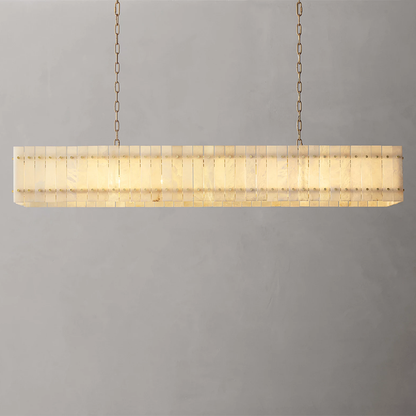 San Marco Modern Alabaster Linear Chandelier