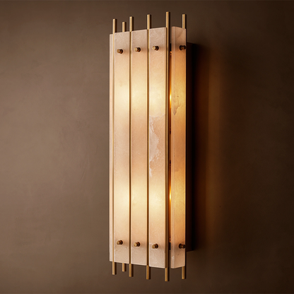 San Marco Large Rectangular Alabaster Wall Sconce