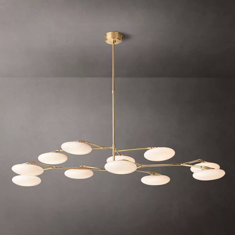Modern Glass Linear Chandelier