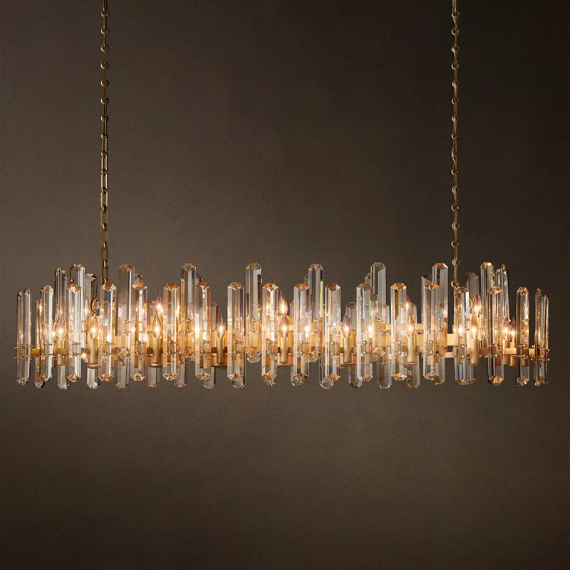 Modern Luxury Linear Crystal Chandelier