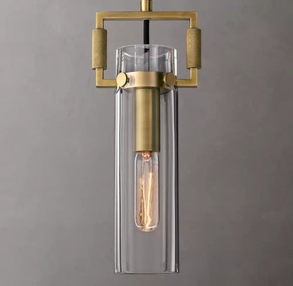 Machinist Glass Cylinder Pendant Light