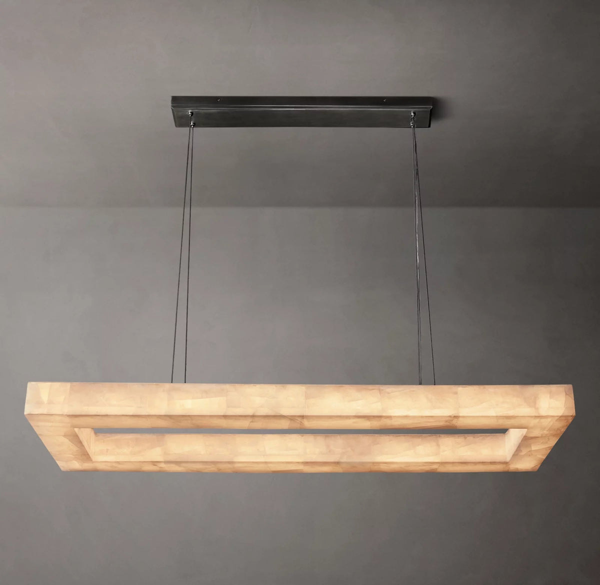 Rivage Lueur Modern Rectangular Chandelier