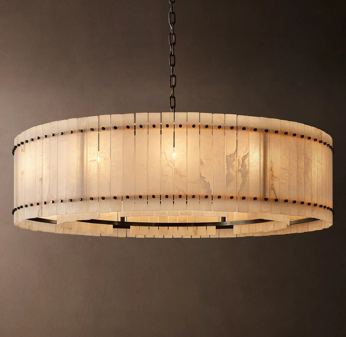 San Marco Modern Alabaster Round Chandelier