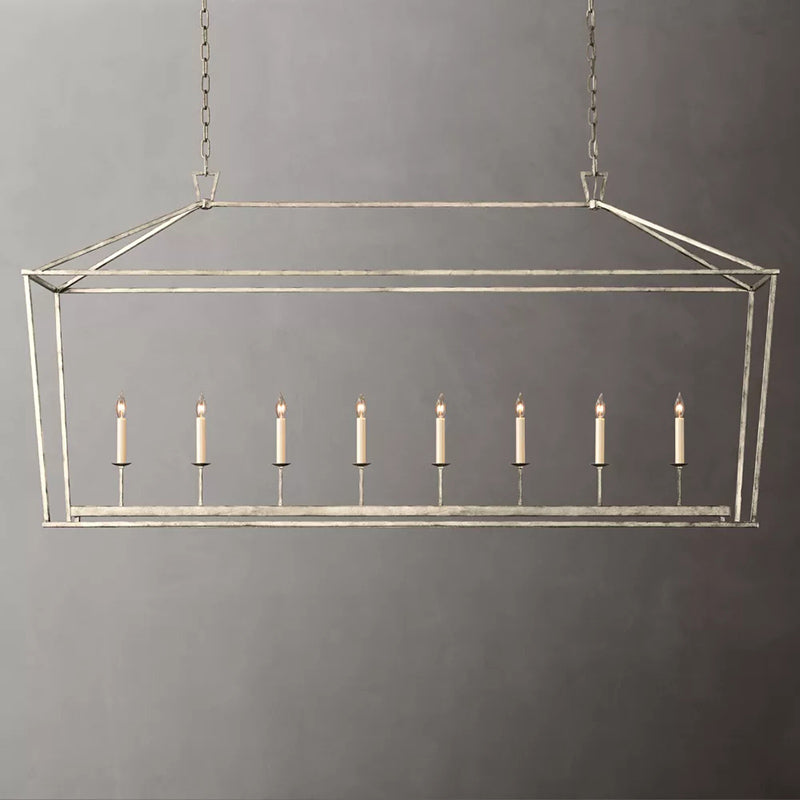 Brass Rectangular Chandelier