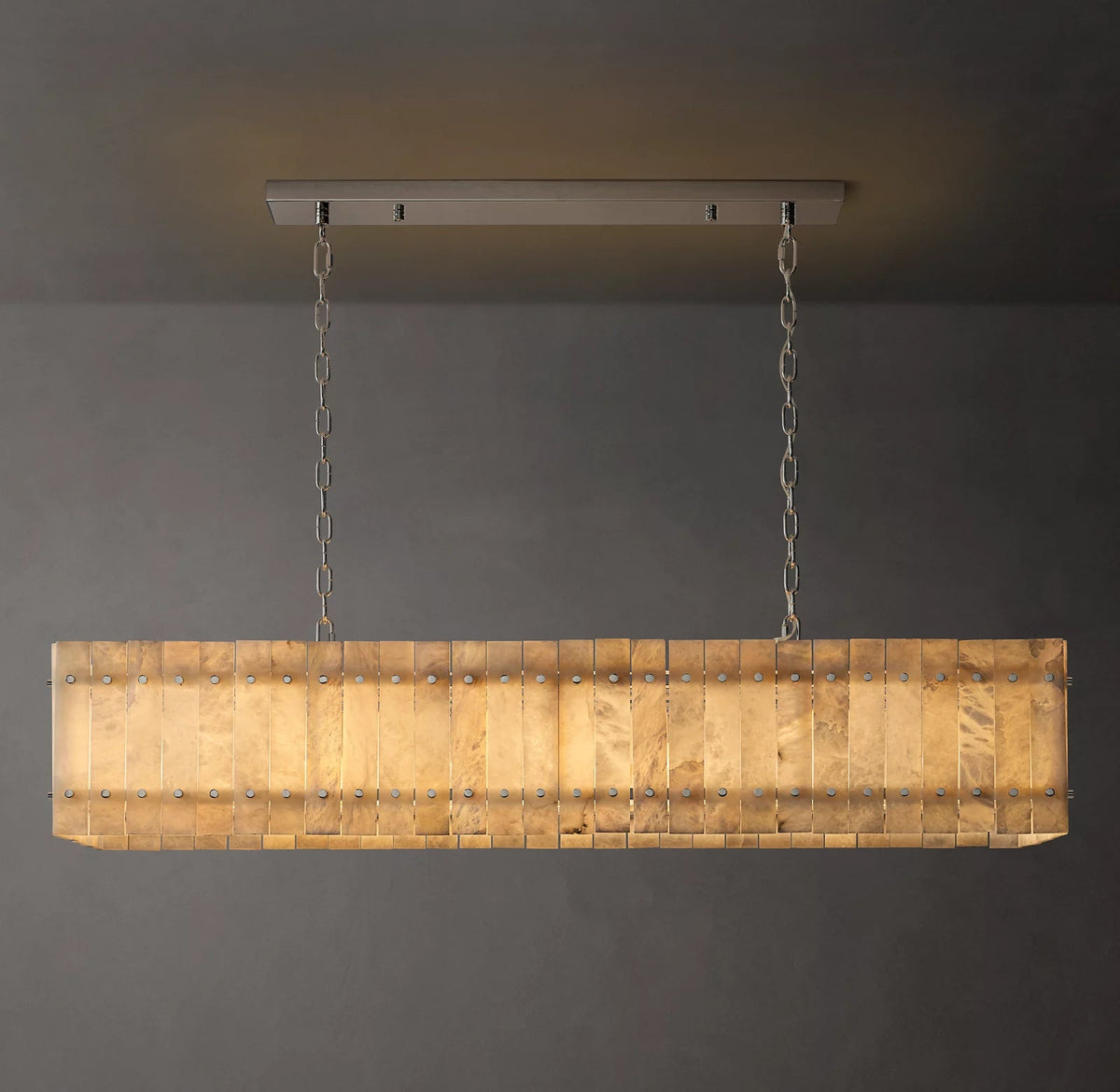 San Marco Modern Alabaster Linear Chandelier