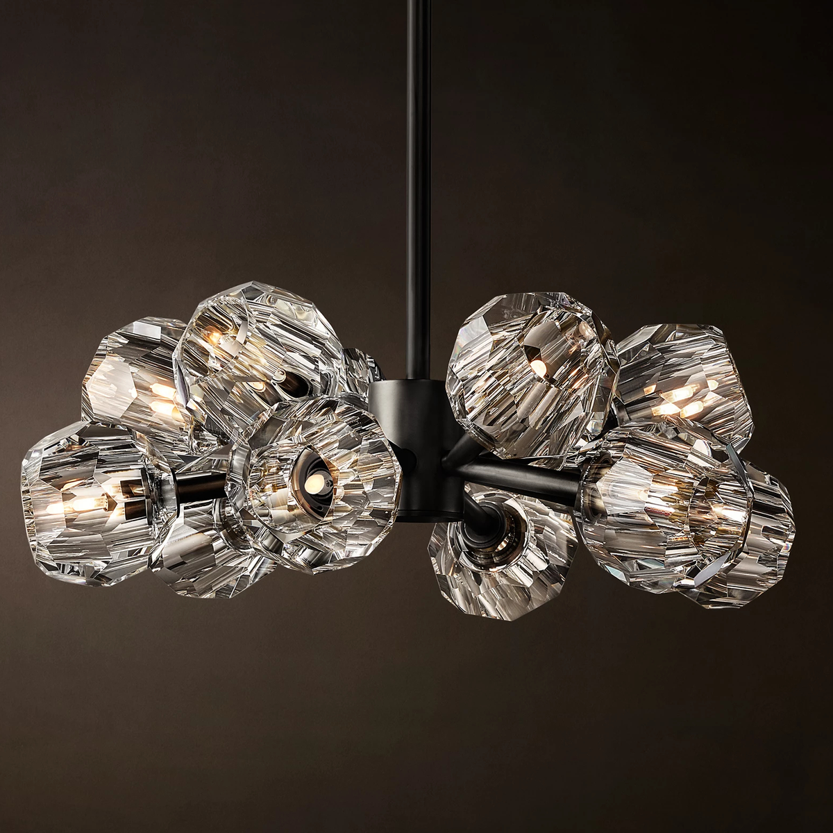 Clear Glass Round Chandelier