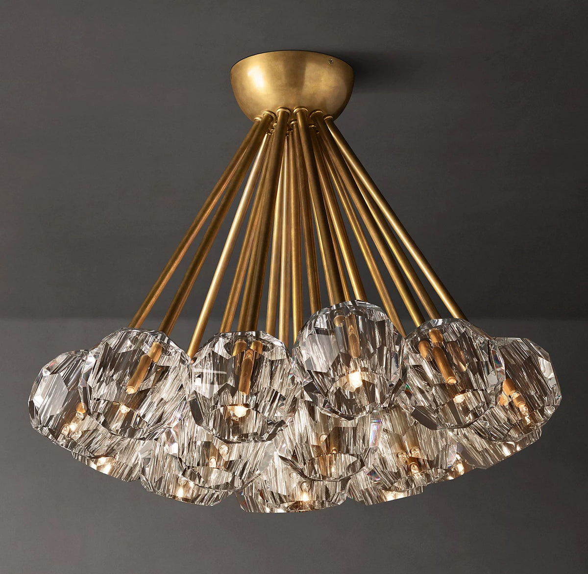 Clear Glass Flush Mount Ceiling Light