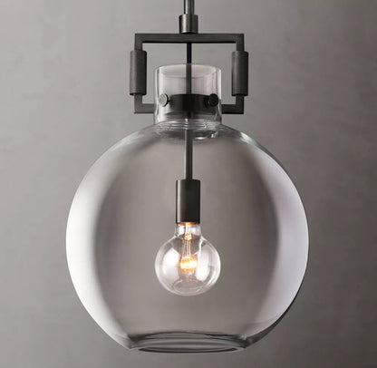 Machinist Glass Globe Pendant