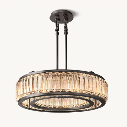 Double Ring K9 Crystal Chandelier