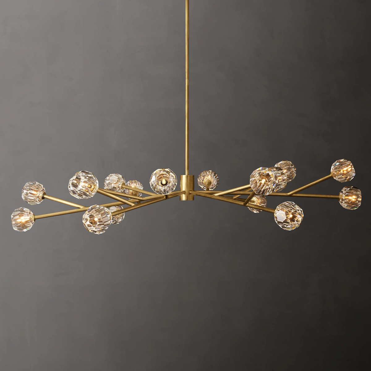 Clear Glass Round Chandelier