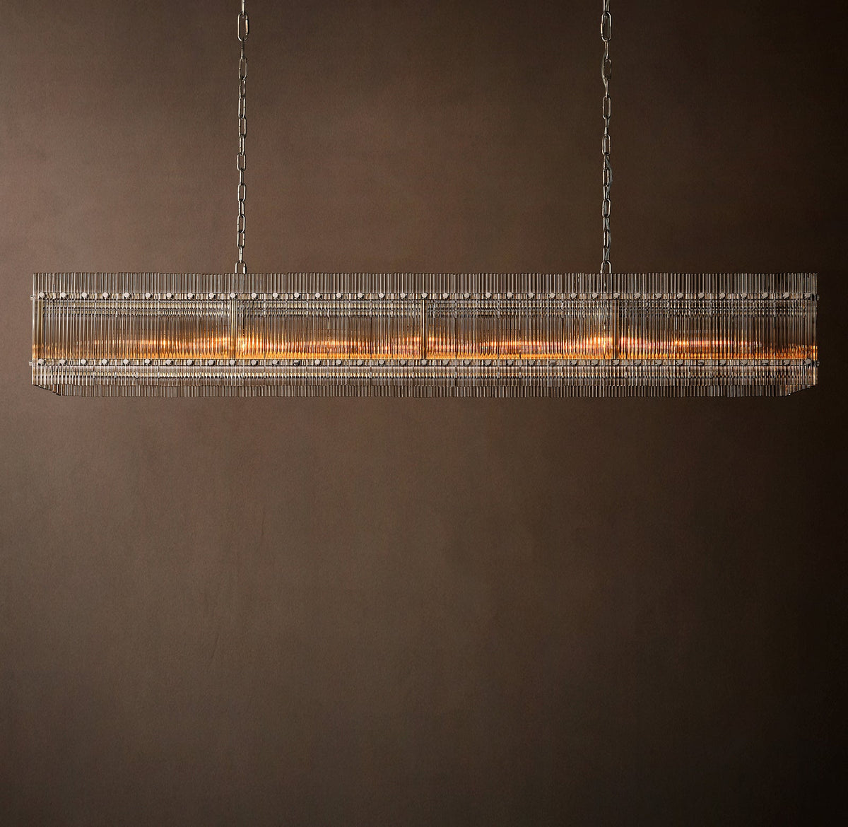 San Marco Modern Glass Linear Chandelier