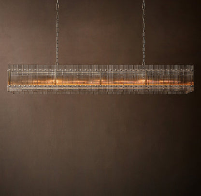 San Marco Modern Glass Linear Chandelier