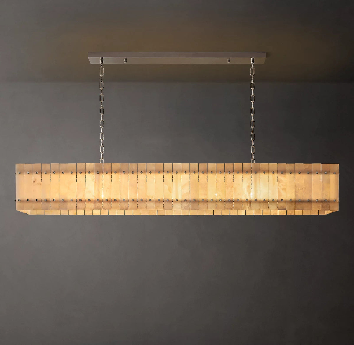 San Marco Modern Alabaster Linear Chandelier
