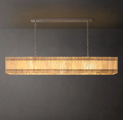 San Marco Modern Alabaster Linear Chandelier