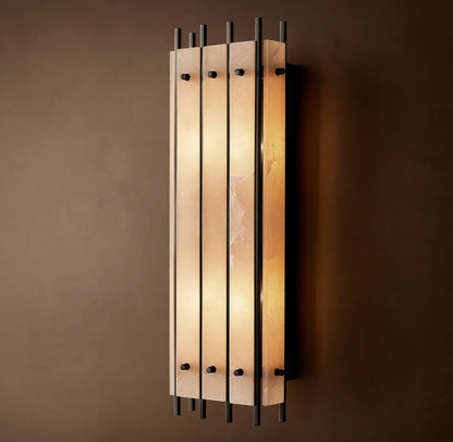 San Marco Large Rectangular Alabaster Wall Sconce