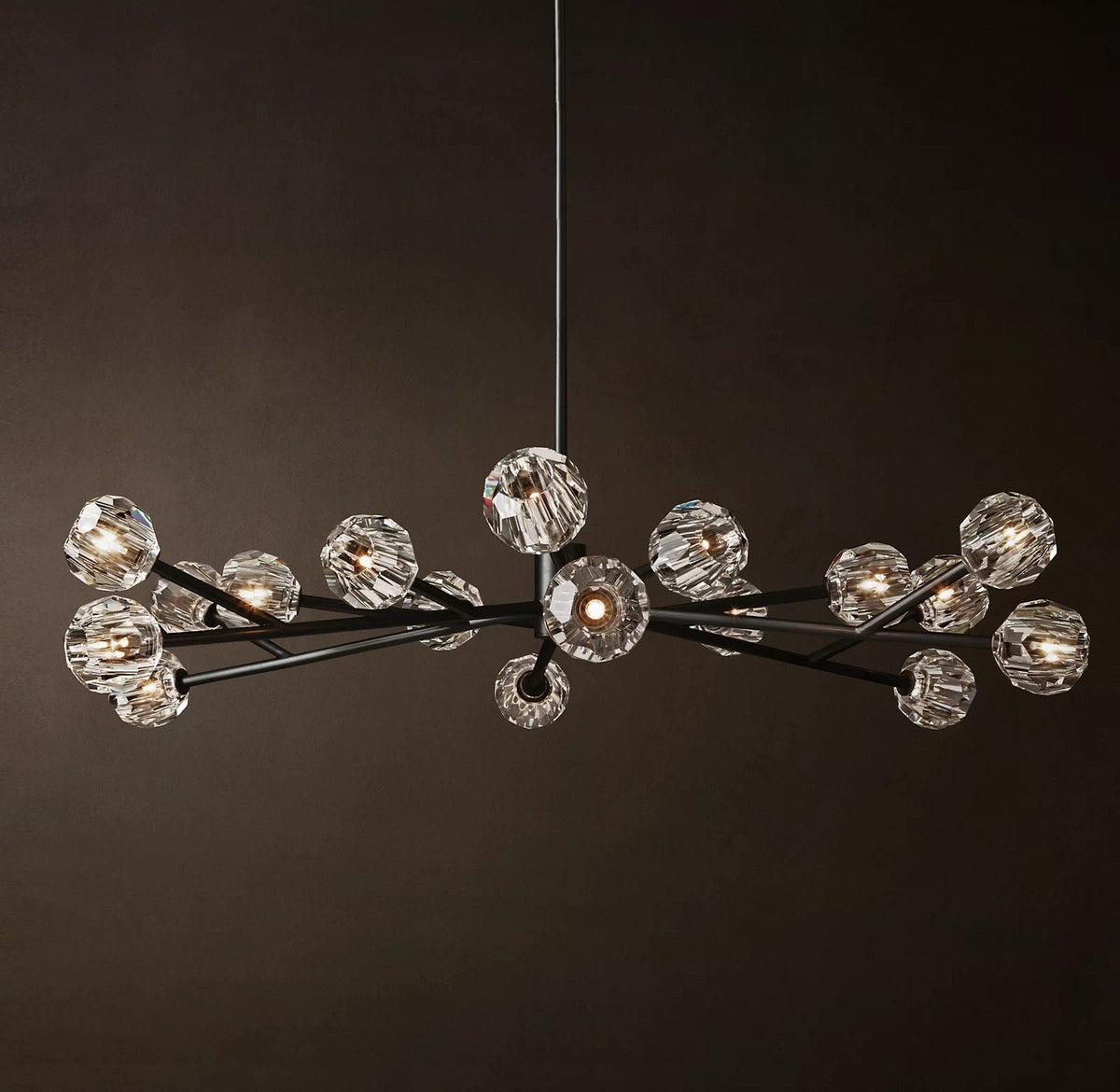 Clear Glass Round Chandelier
