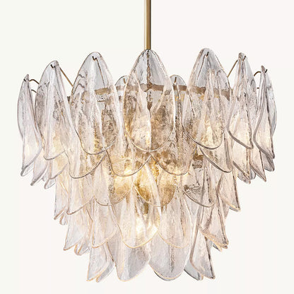 Tiered Glass Petal Chandelier