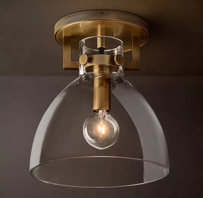 Machinist Glass Cloche Flush Mount