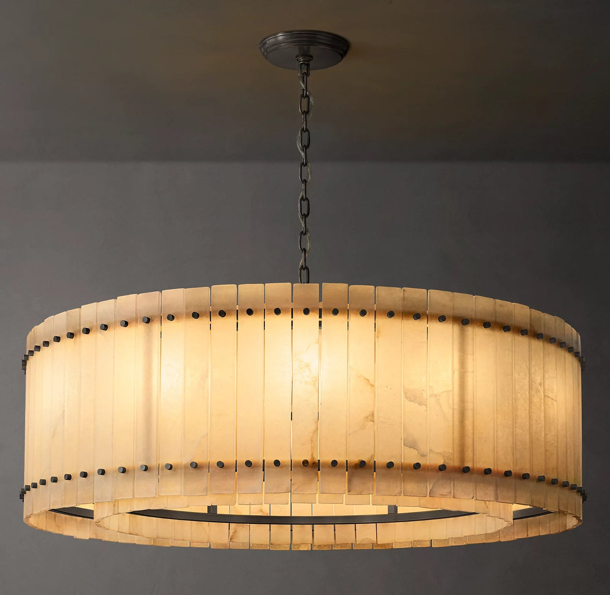 San Marco Modern Alabaster Round Chandelier
